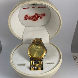 Rawling Gold Watch Unique Baseball Clamshell Box